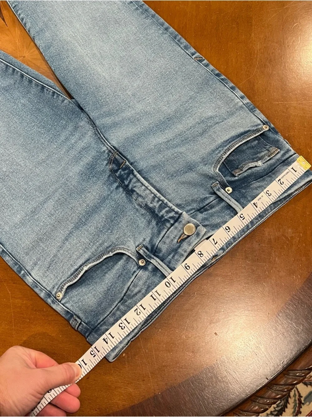 Good‎ American Good Legs Skinny Cropped Jeans Light Blue 8/29 Chewed Hem Denim
